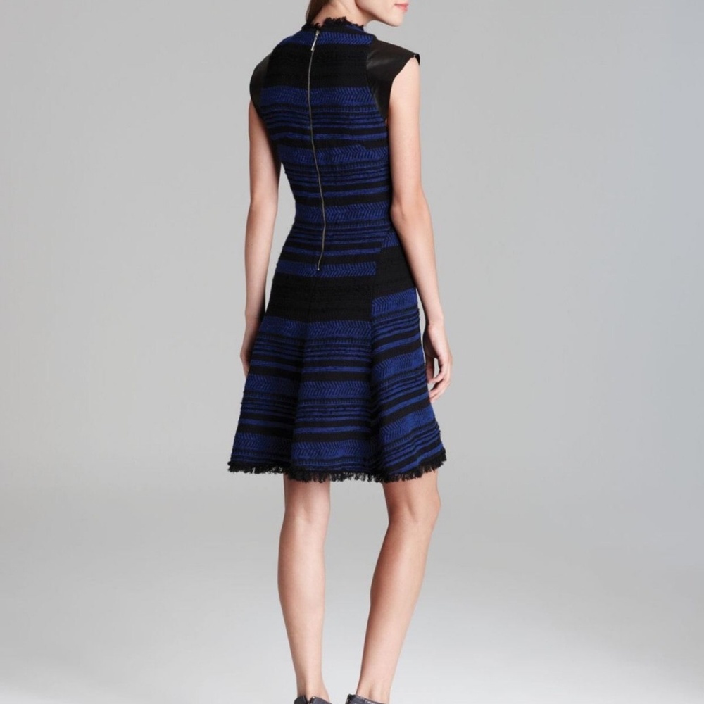 Rebecca Taylor Blue Black Tweed Dress 2 - Picture 7 of 8